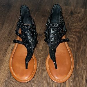 Studded gladiator sandals